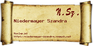Niedermayer Szandra névjegykártya